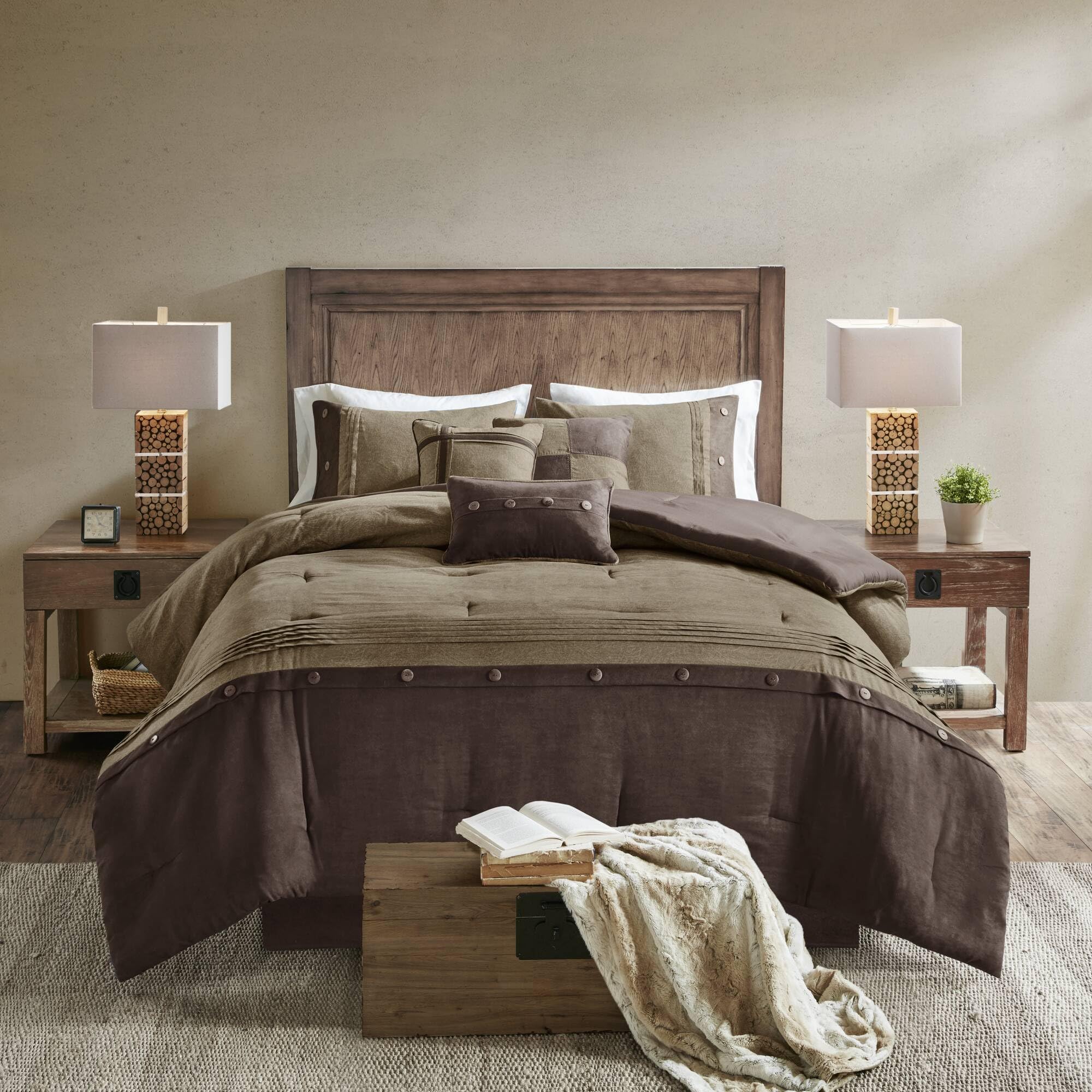 Madison Park close-up of faux suede texture highlighting soft tactile comfort