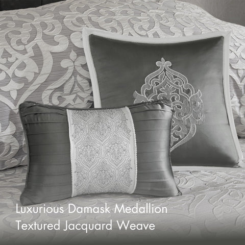 Madison Park microfiber reverse of comforter showing soft backing for comfort