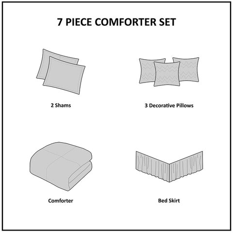 Madison Park comforter set unboxed demonstrating quick setup after shipping