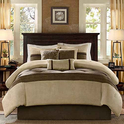 Madison Park pieced panel detail highlighting embroidered accents and depth