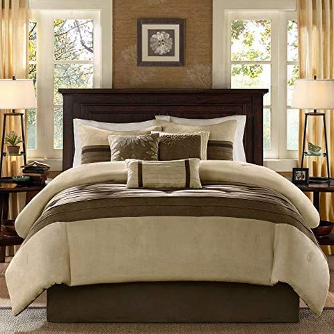 Madison Park pieced panel detail highlighting embroidered accents and depth