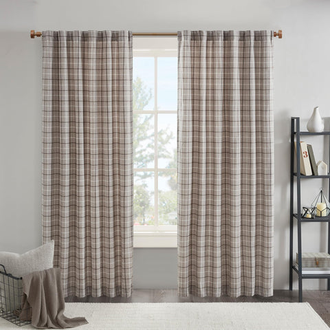 Madison Park front panel showing plaid design and warm ambiance