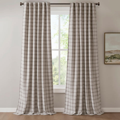Madison Park front view of plaid panel showing warm cabin style and coverage