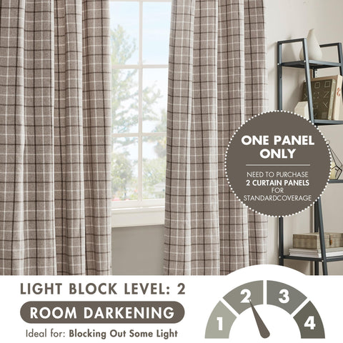 Madison Park panel styled in living room adding cozy rustic ambiance