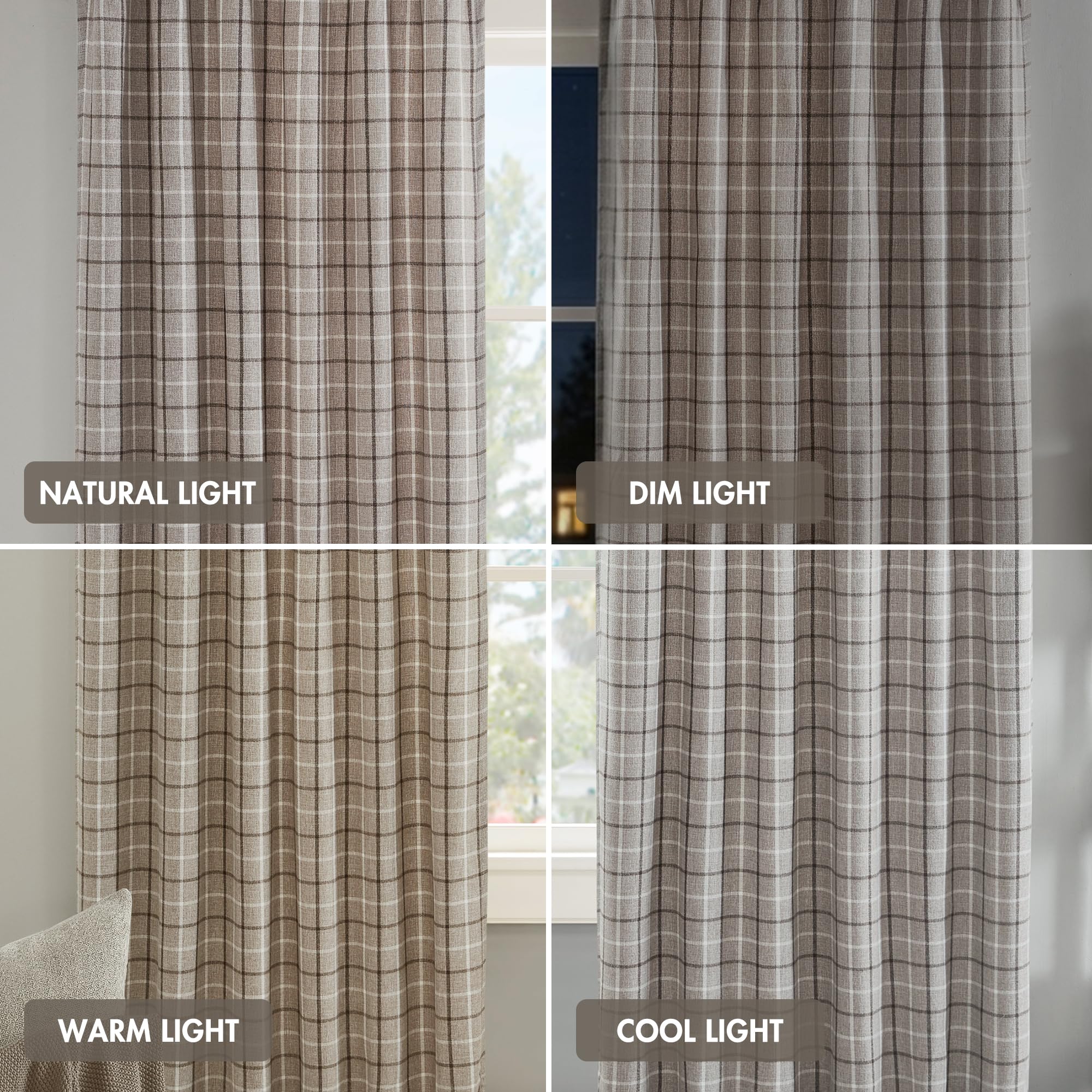 Madison Park panel hung to show 95 inch length and scale against window