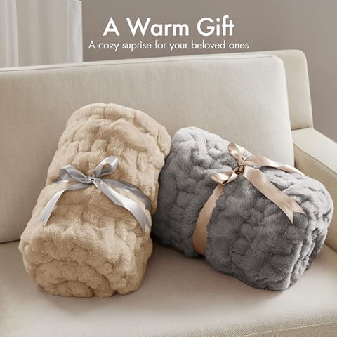 Madison Park throw draped on lap showing perfect size and warmth