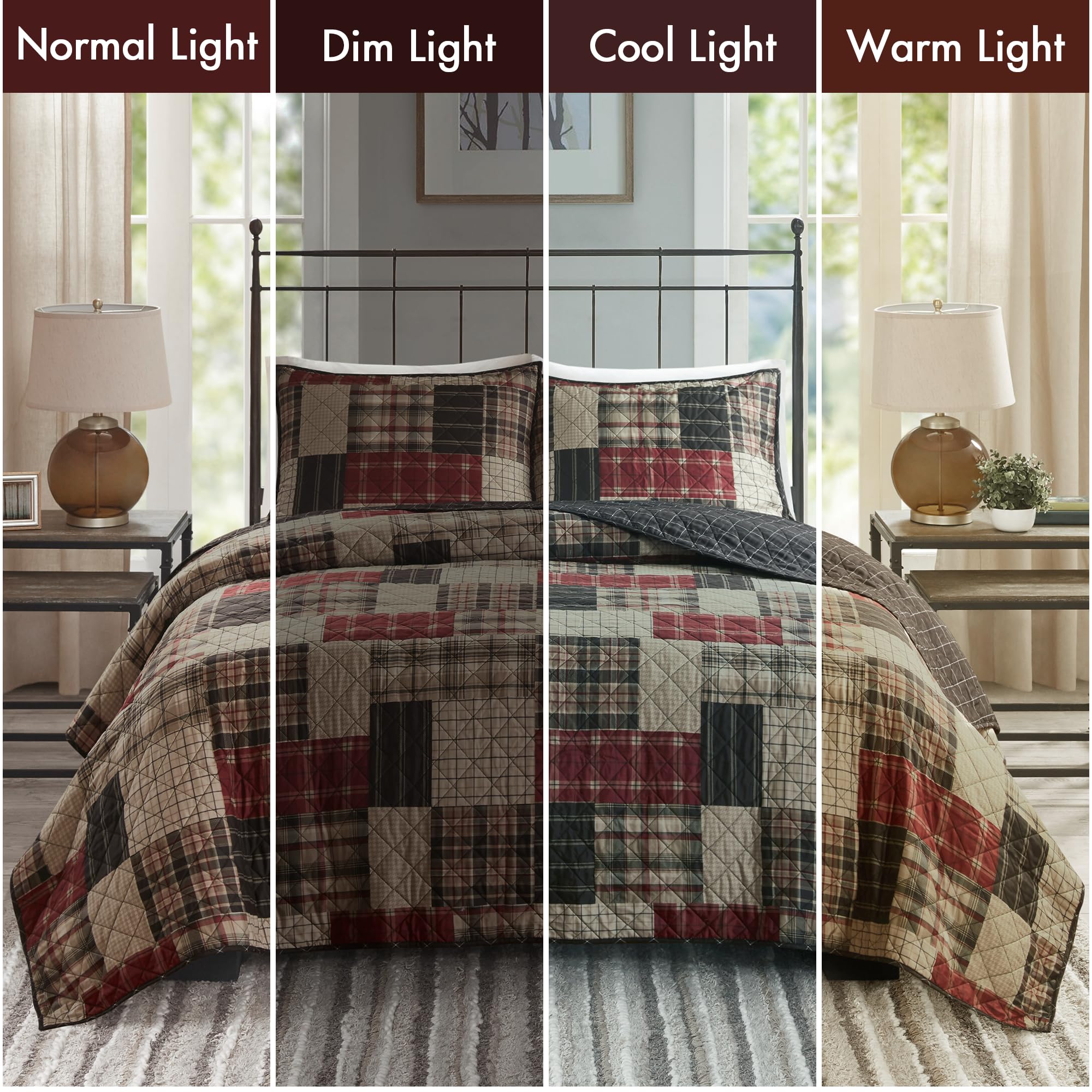Madison Park size scale on king bed demonstrating generous coverage and fit