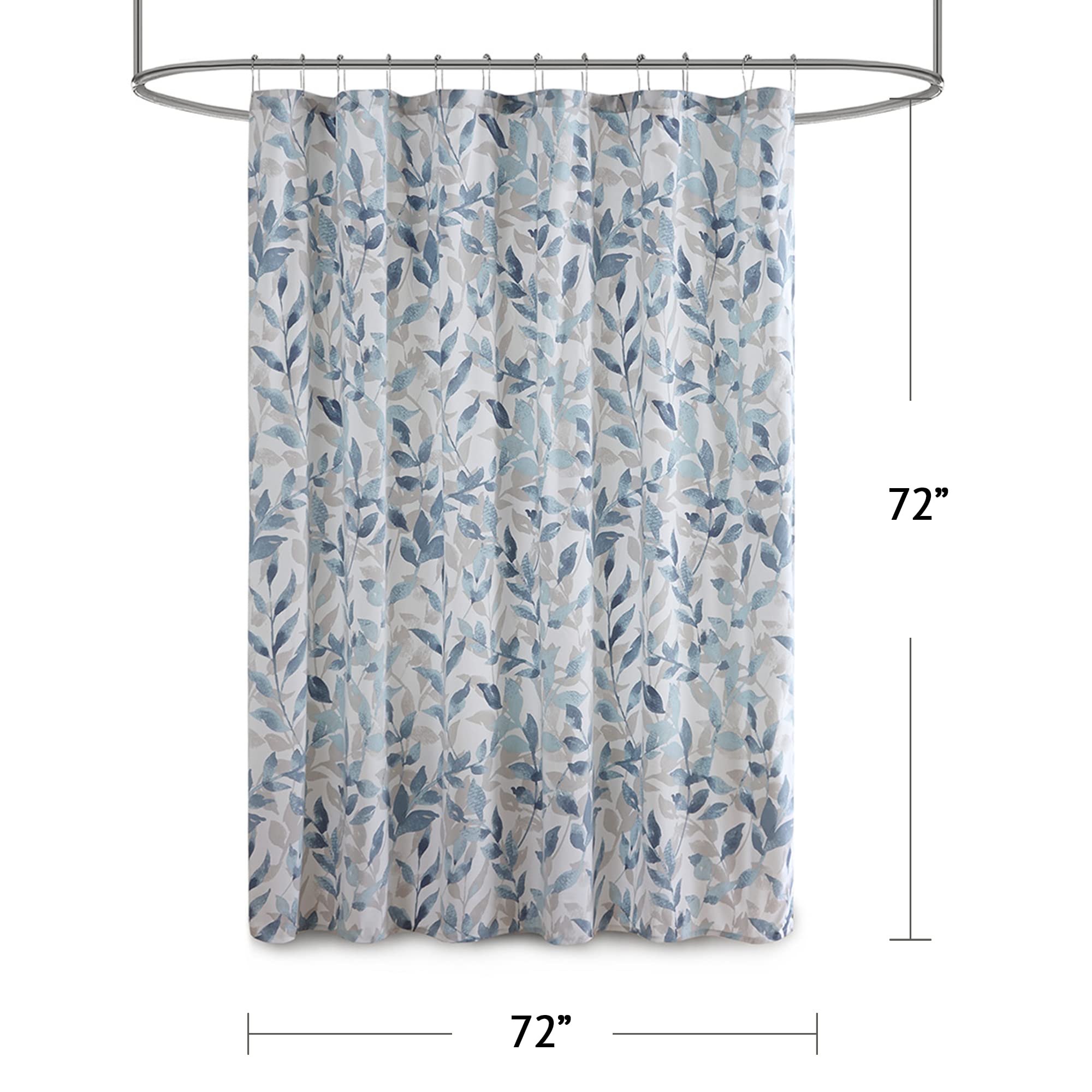 Madison Park Sofia close-up of botanical print texture highlighting calming blues
