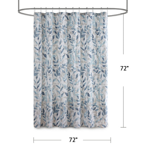 Madison Park Sofia close-up of botanical print texture highlighting calming blues