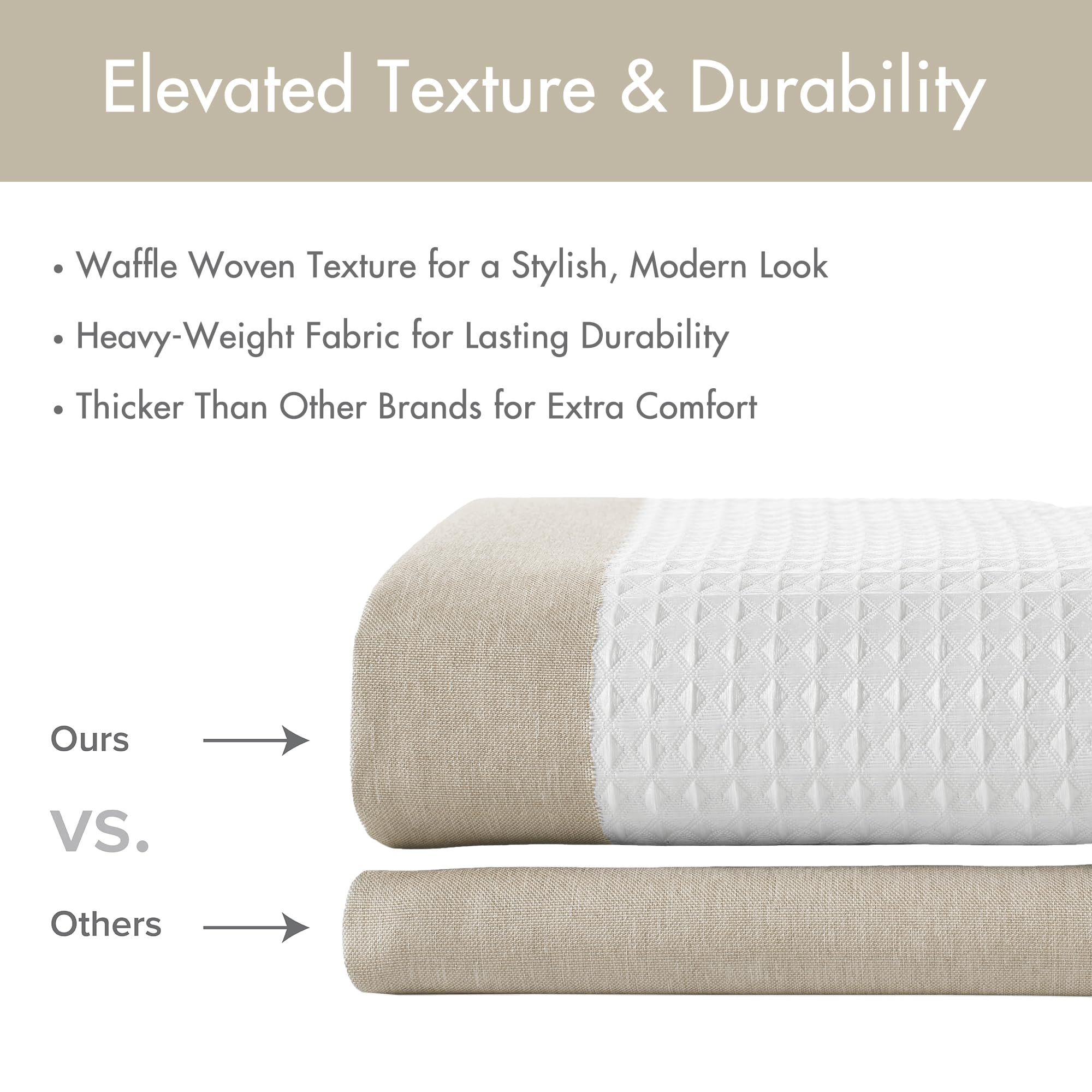 Madison Park curtain beside folded towel shows scale and coordinated bathroom setup