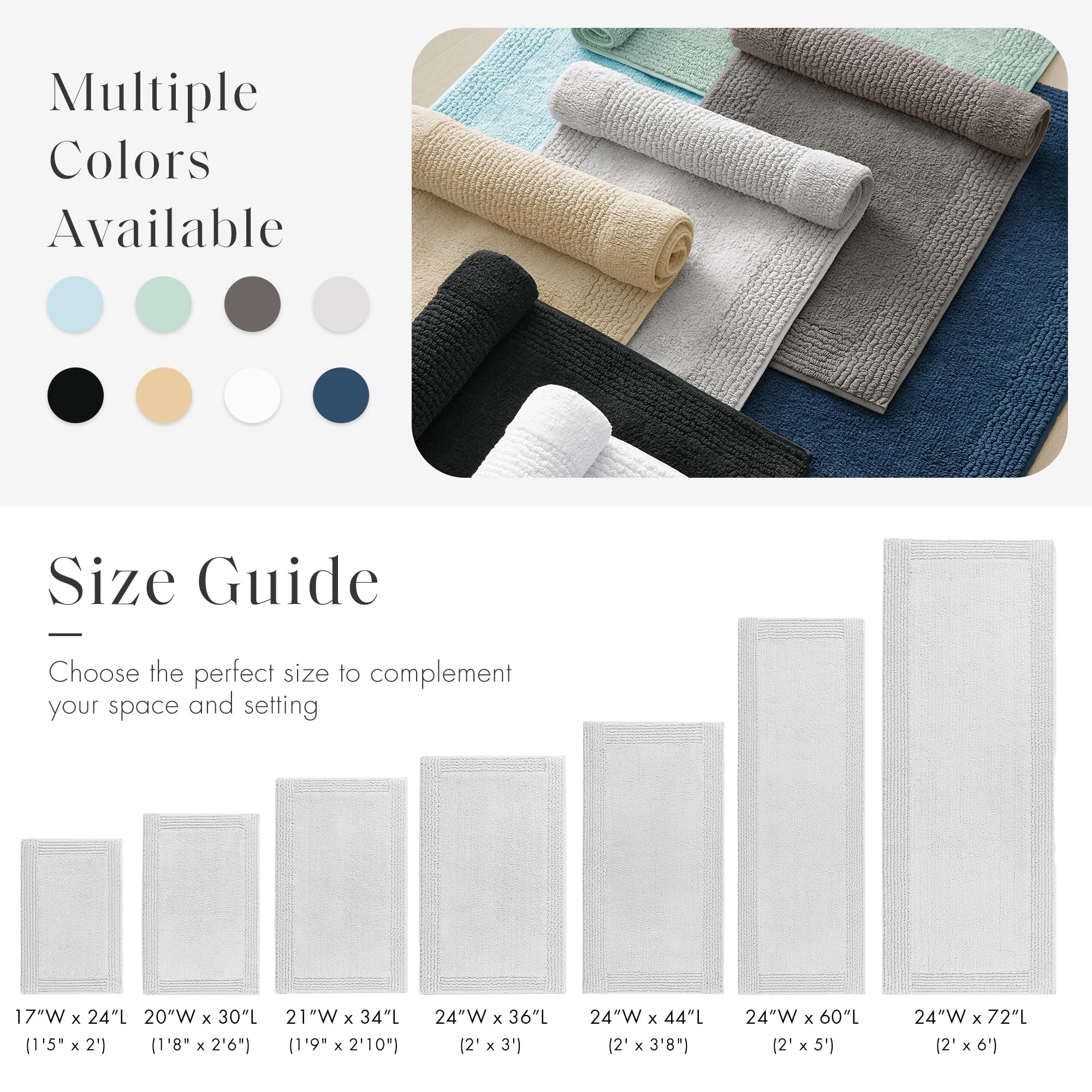 Madison Park rug styled in bathroom showing coordinated decor and luxe feel