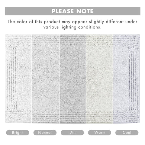 Madison Park rug with bare feet demonstrating cushioning and absorbency benefit