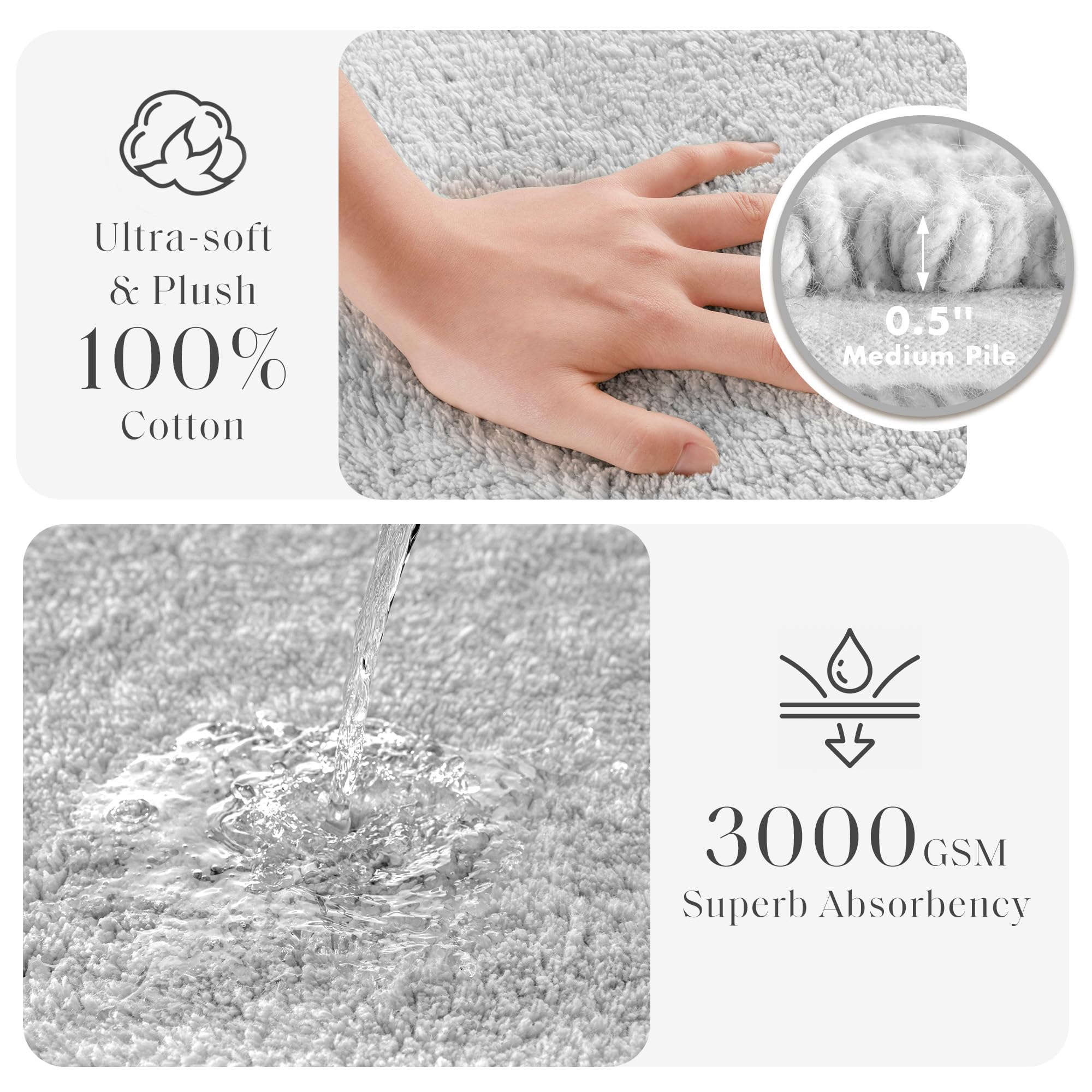 Madison Park reversible rug flipped to show identical dense cotton surface benefit