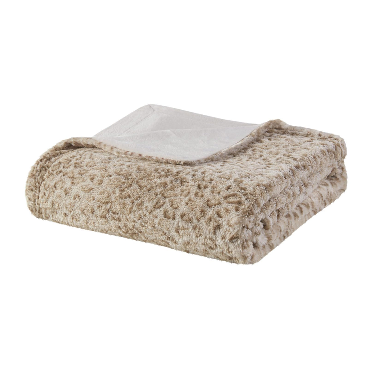 Madison Park leopard throw front view showing dramatic pattern and cozy warmth