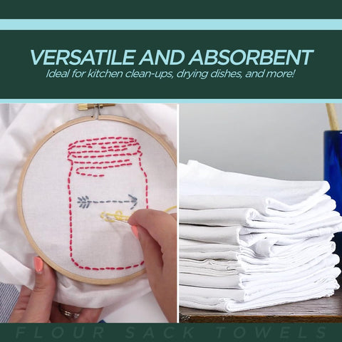 Madras Collections towel drying dishes demonstrates fast-dry, lint-free use