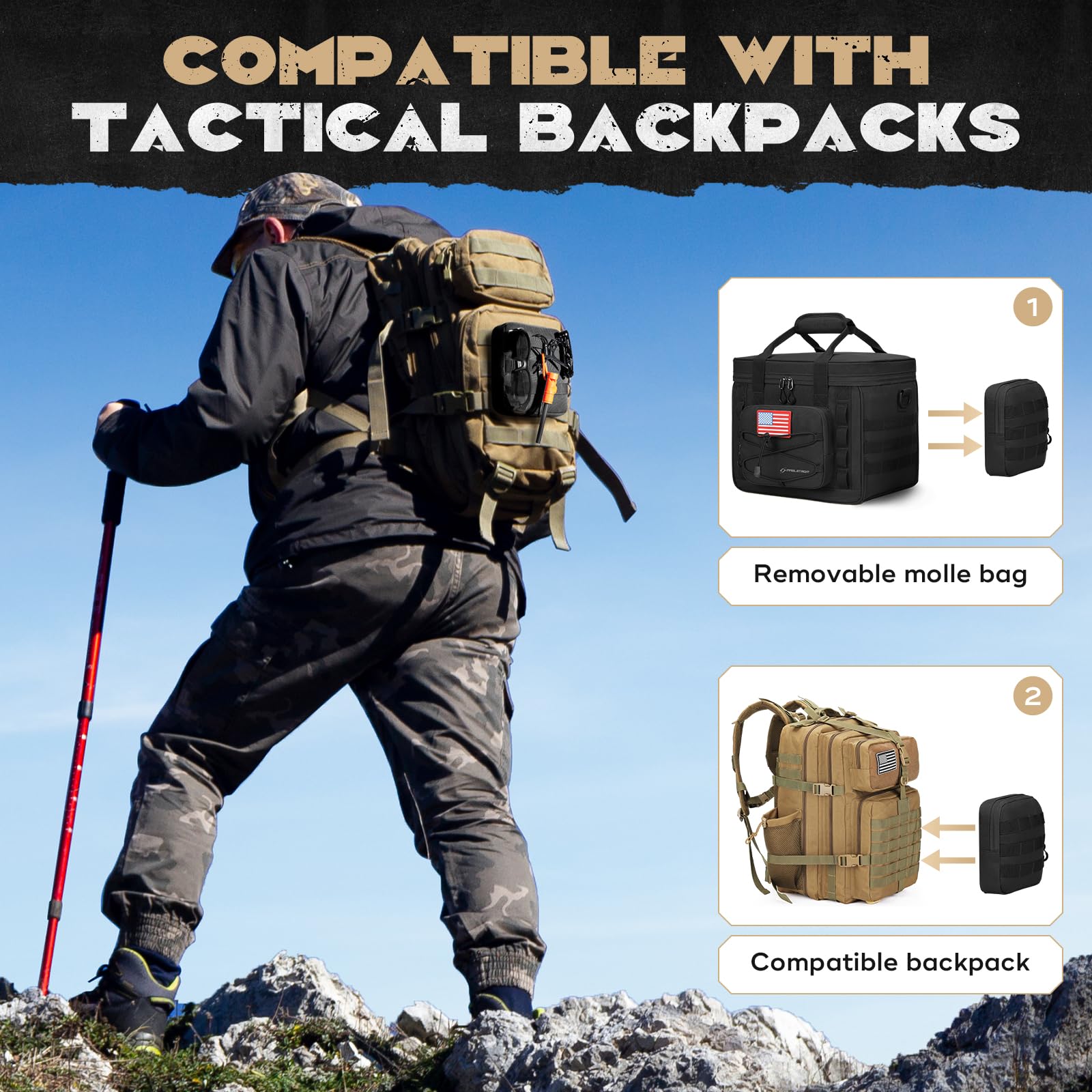 Maelstrom in use at campsite table holding meals and gear for convenient outdoor dining