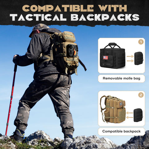 Maelstrom in use at campsite table holding meals and gear for convenient outdoor dining