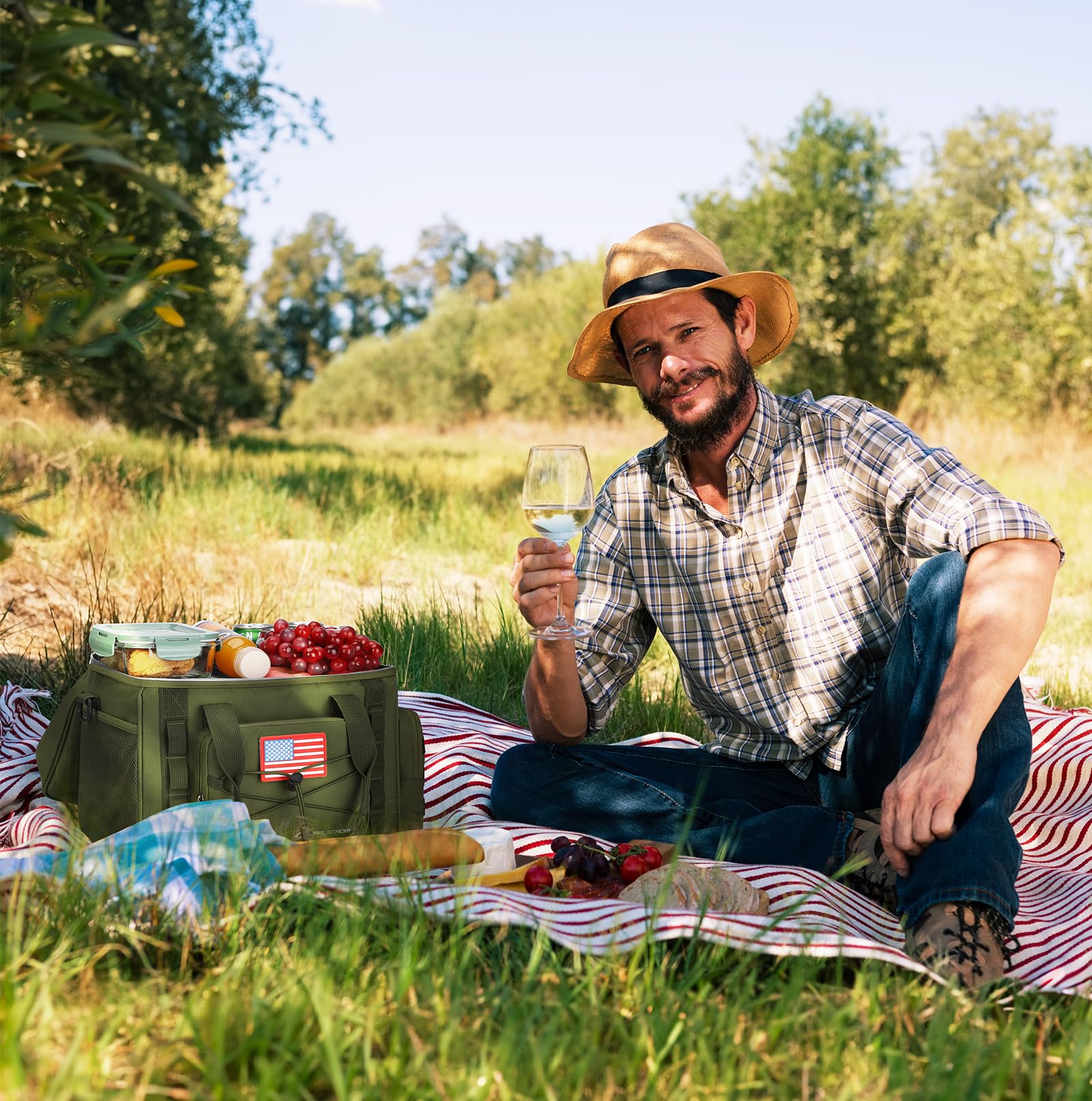 Maelstrom in picnic setting on grass showing capacity and outdoor versatility
