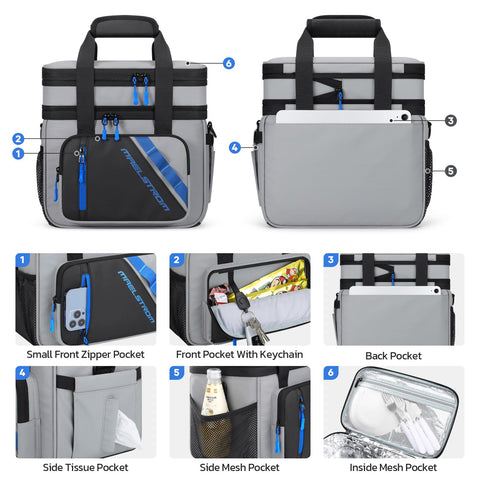 Maelstrom upper compartment with meal box showing secure separate storage benefit