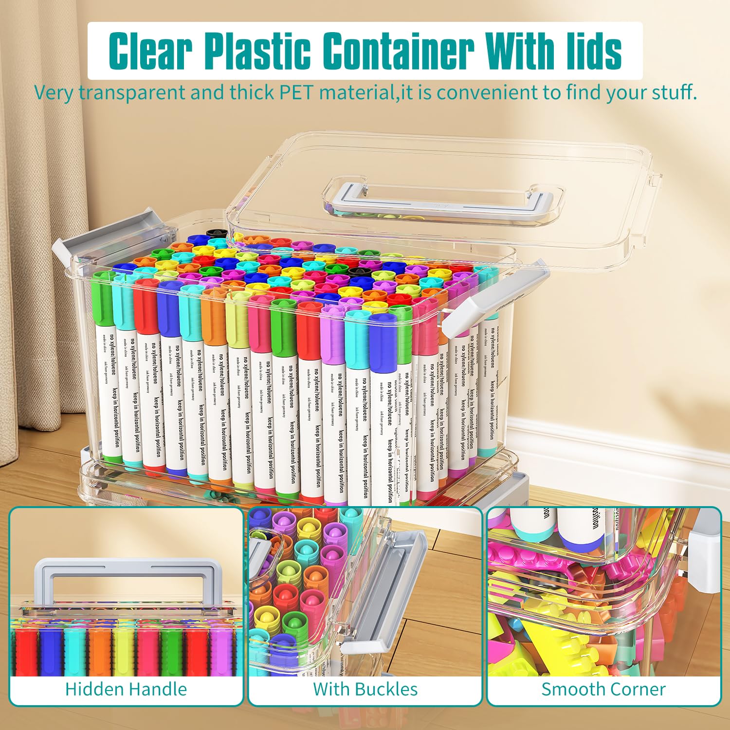 MAGDESIGNER 8.5QT bin filled with tools to keep workshop tidy