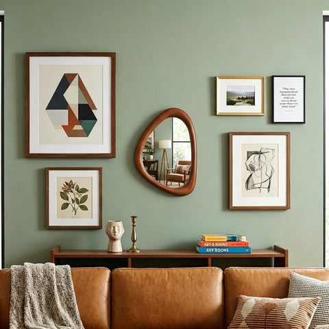 MAGFLERUM wooden frame close-up showing texture and rustic aesthetic benefit