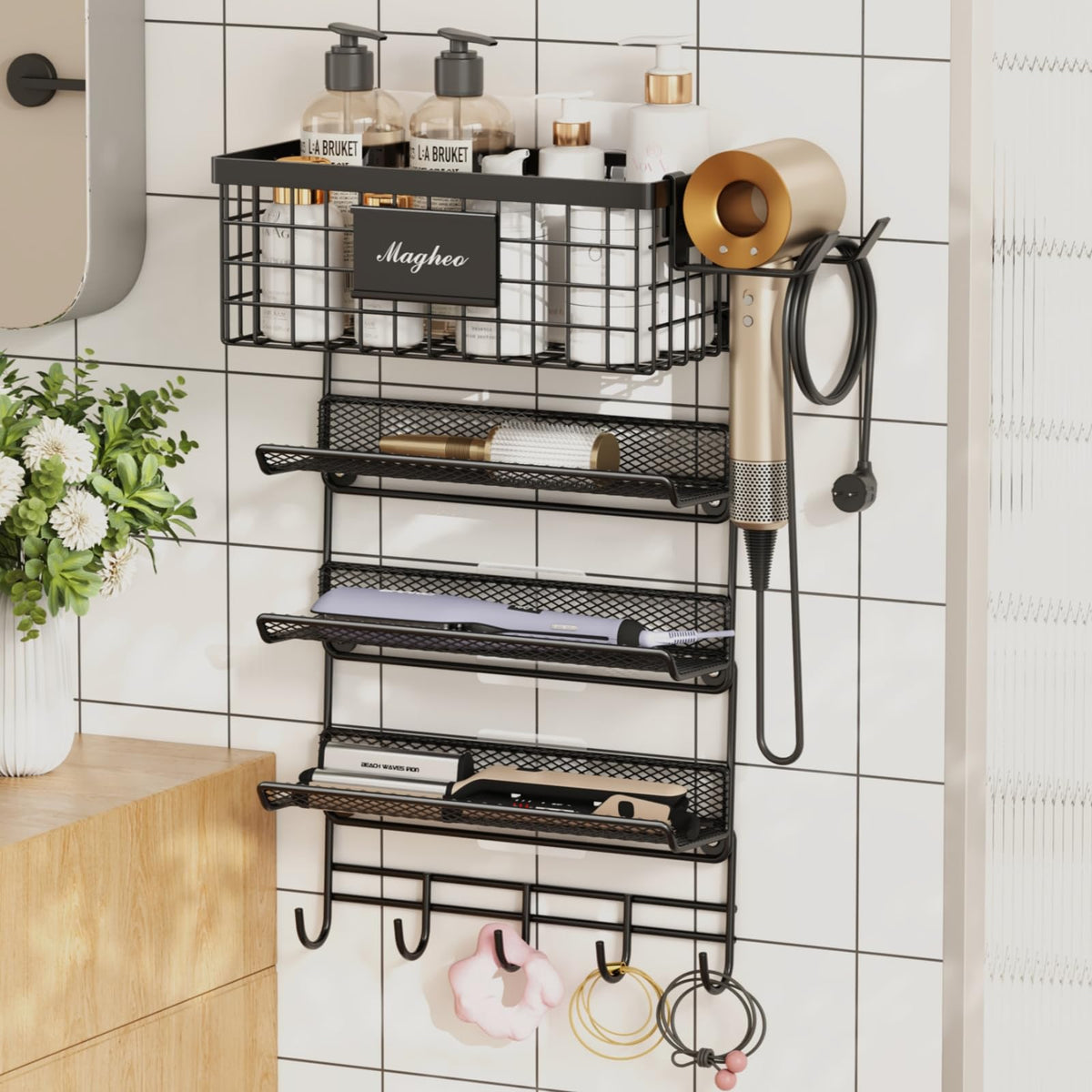 Magheo front view of wall-mounted organizer showing neat tool storage and fast access