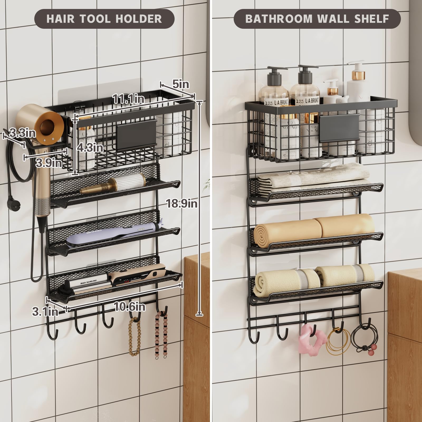 Magheo mounted on a cabinet door demonstrating space-saving storage and accessibility