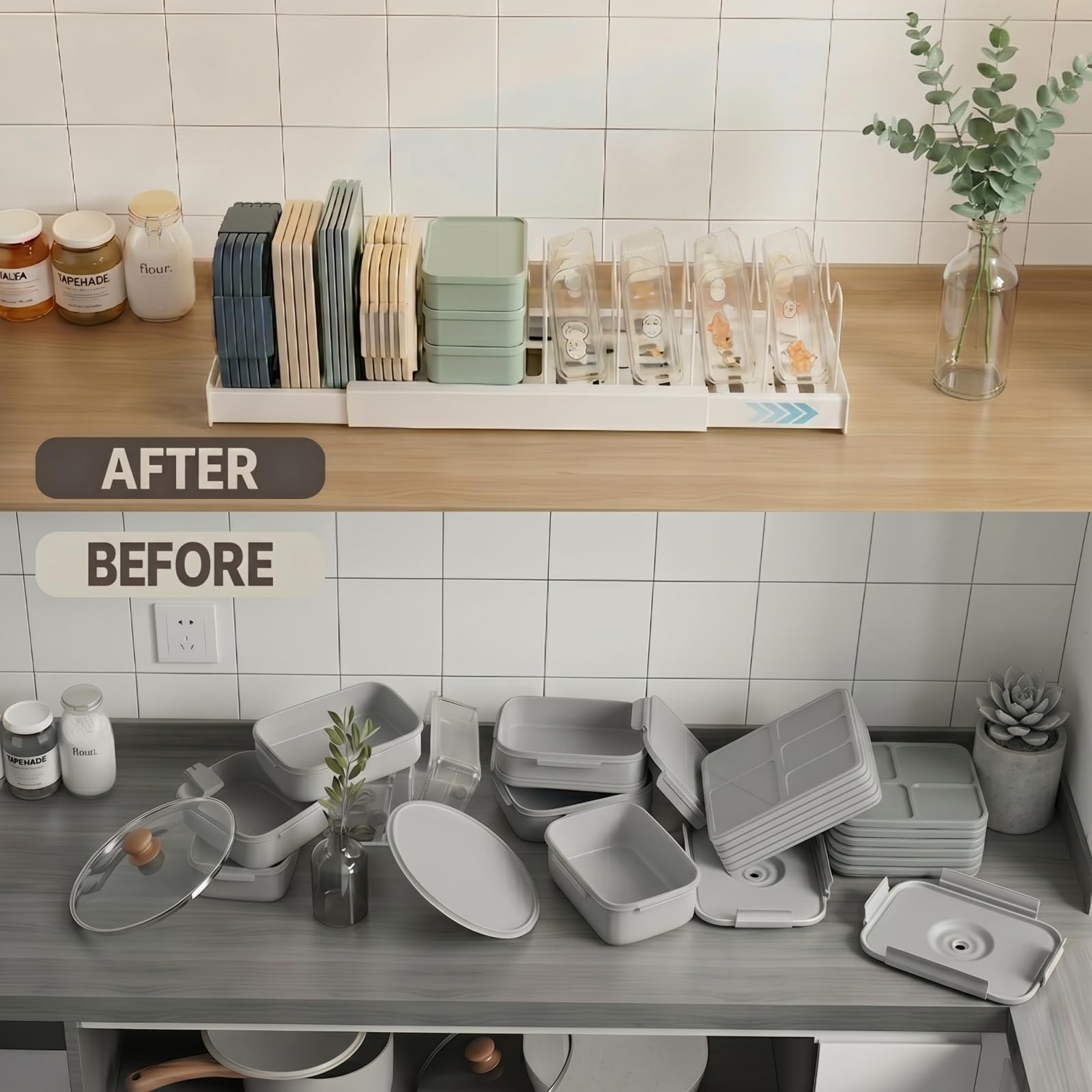 Magheo lifestyle countertop organization creating clutter-free kitchen