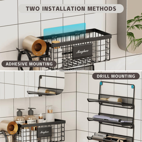 Magheo side profile showing both adhesive and screw mounting for flexible installation