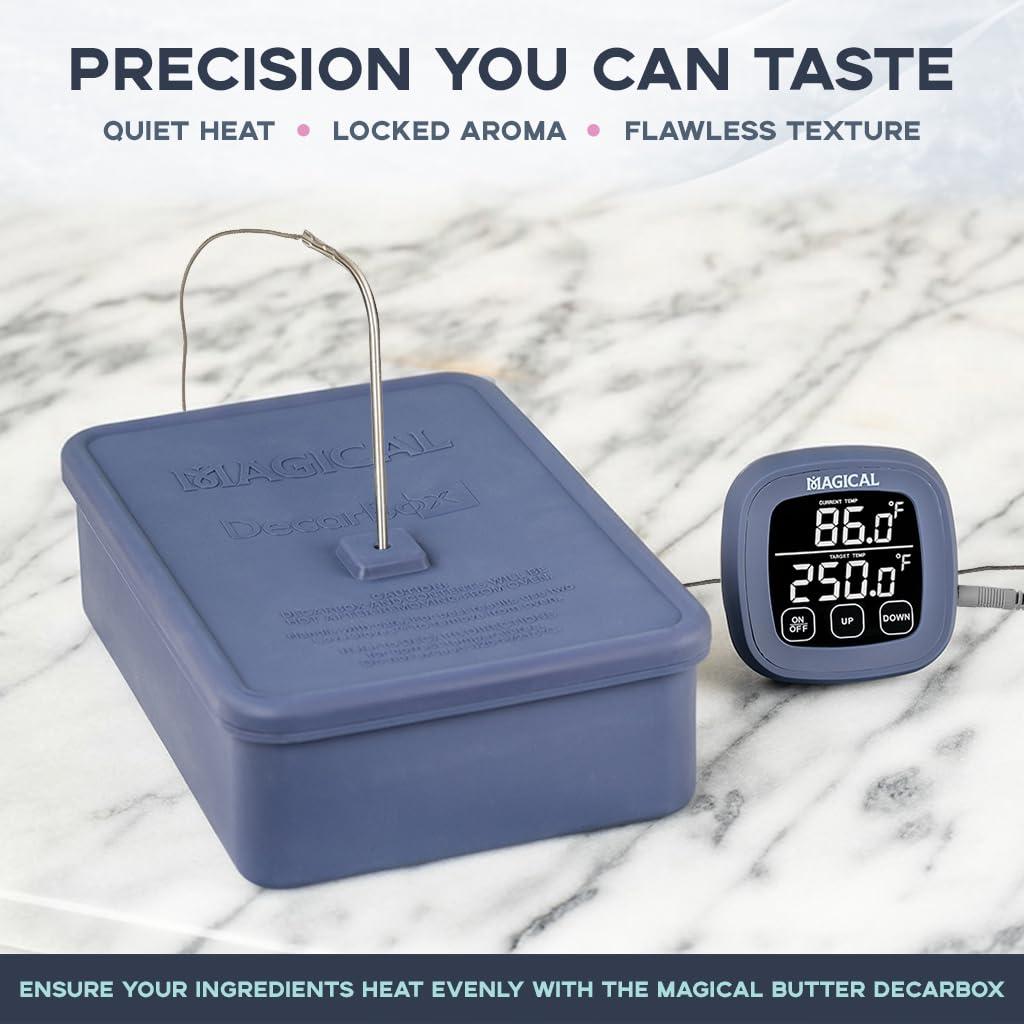 MAGICAL BUTTER built-in digital thermometer close-up for precise temperature control