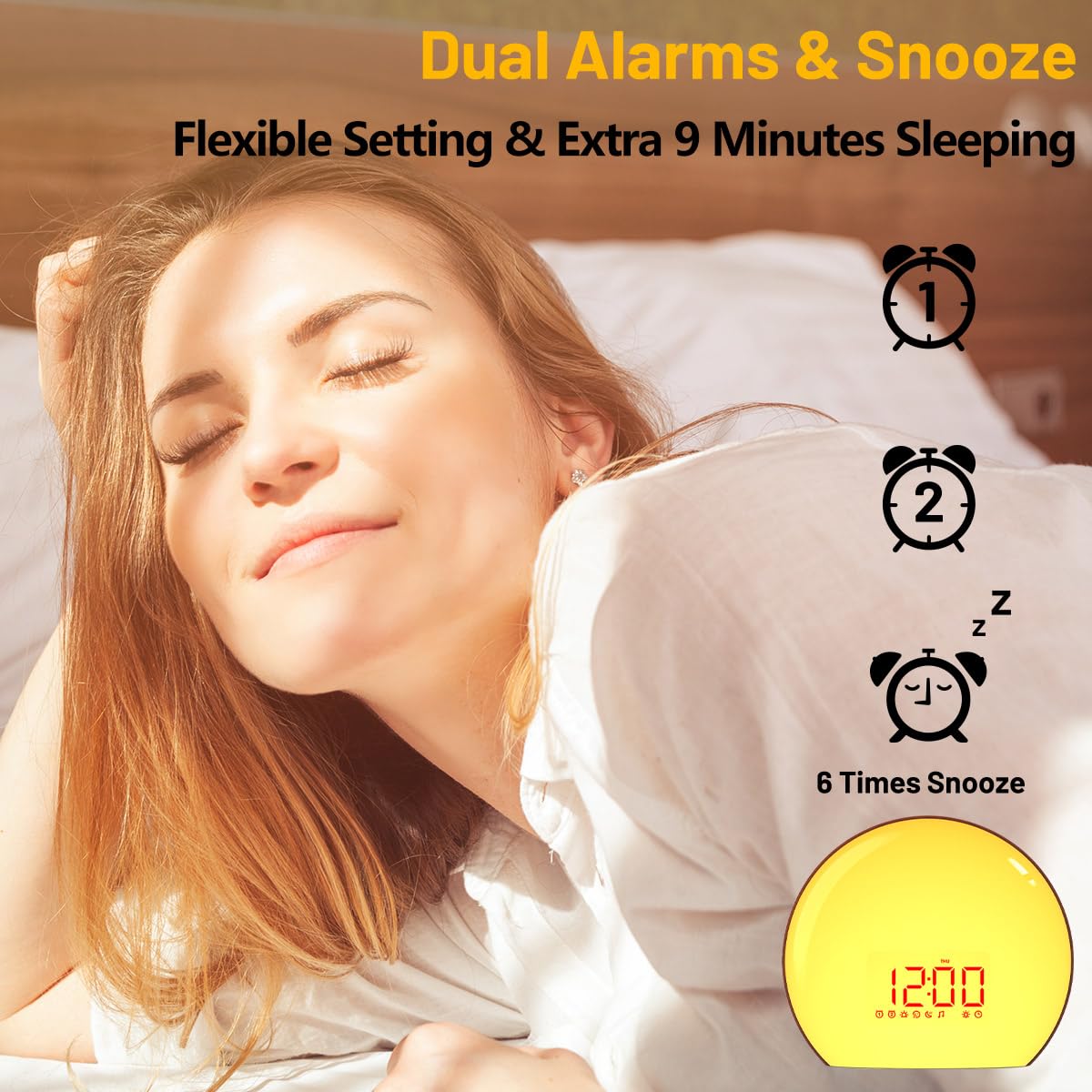 Magicteam on a bedside table illustrating soothing wake and sleep routine