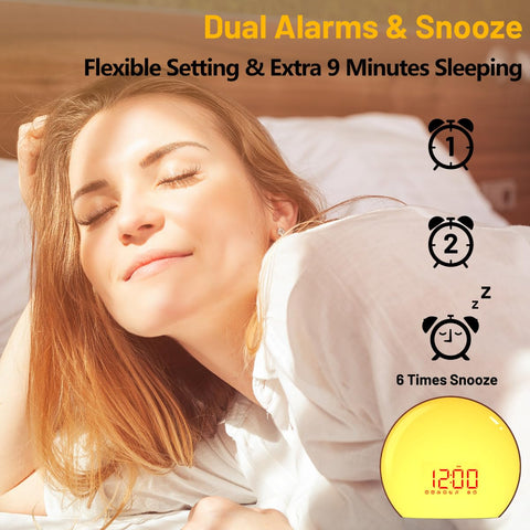 Magicteam on a bedside table illustrating soothing wake and sleep routine