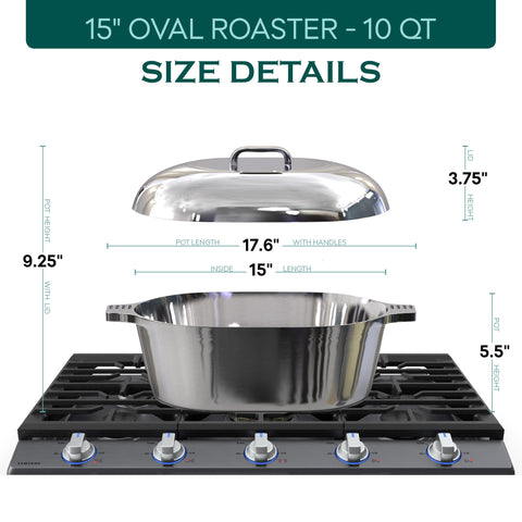 MAGNAWARE with roasting rack holding roast, promotes even airflow and browning