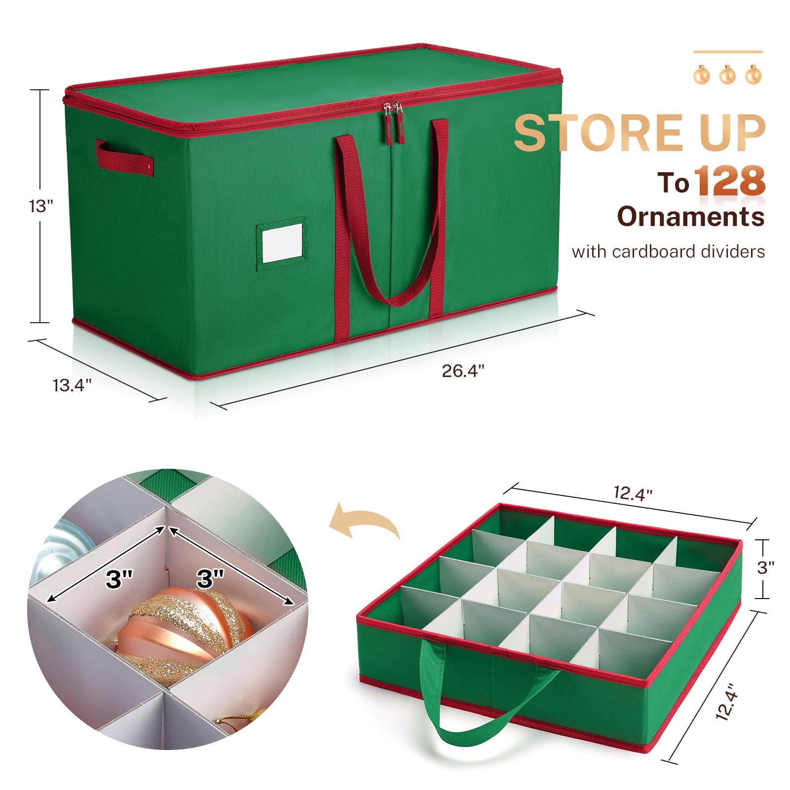 MaidMAX filled with assorted ornaments showing secure separation benefit