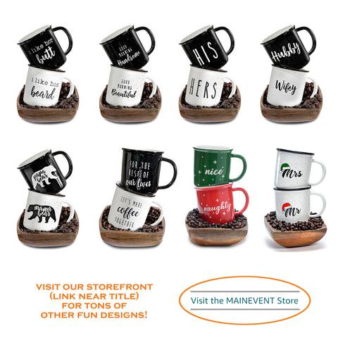 MAINEVENT Wifey and Hubby mugs on breakfast table showing shared-use benefit
