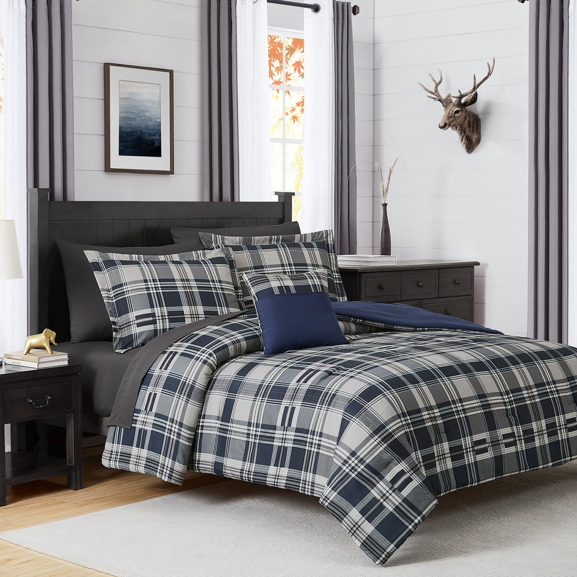 MaiRêve close-up of plaid fabric texture highlighting soft, durable weave