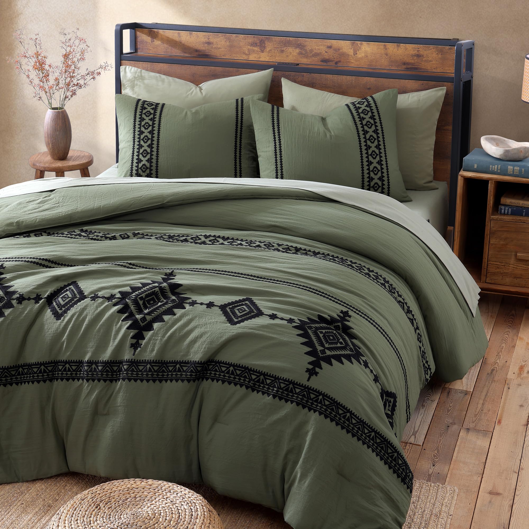 MaiRêve flat sheet and shams laid out for coordinated styling benefit