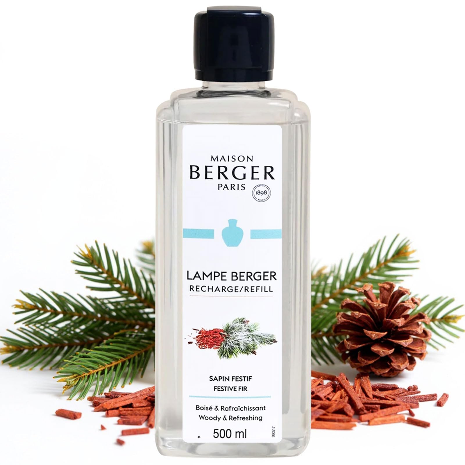 MAISON BERGER bottle front packaging showing product identity and elegant design benefit