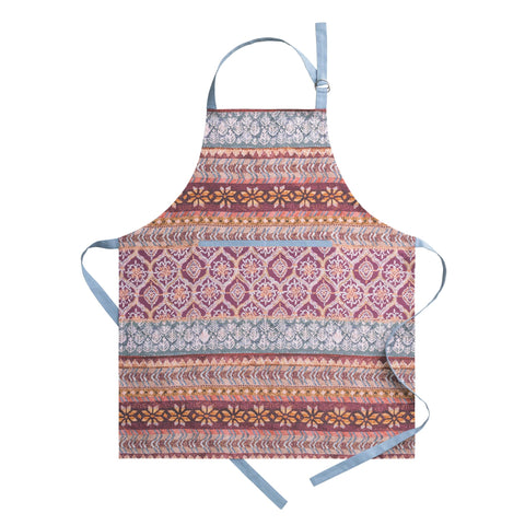Maison d' Hermine apron front view showing full coverage and elegant pattern