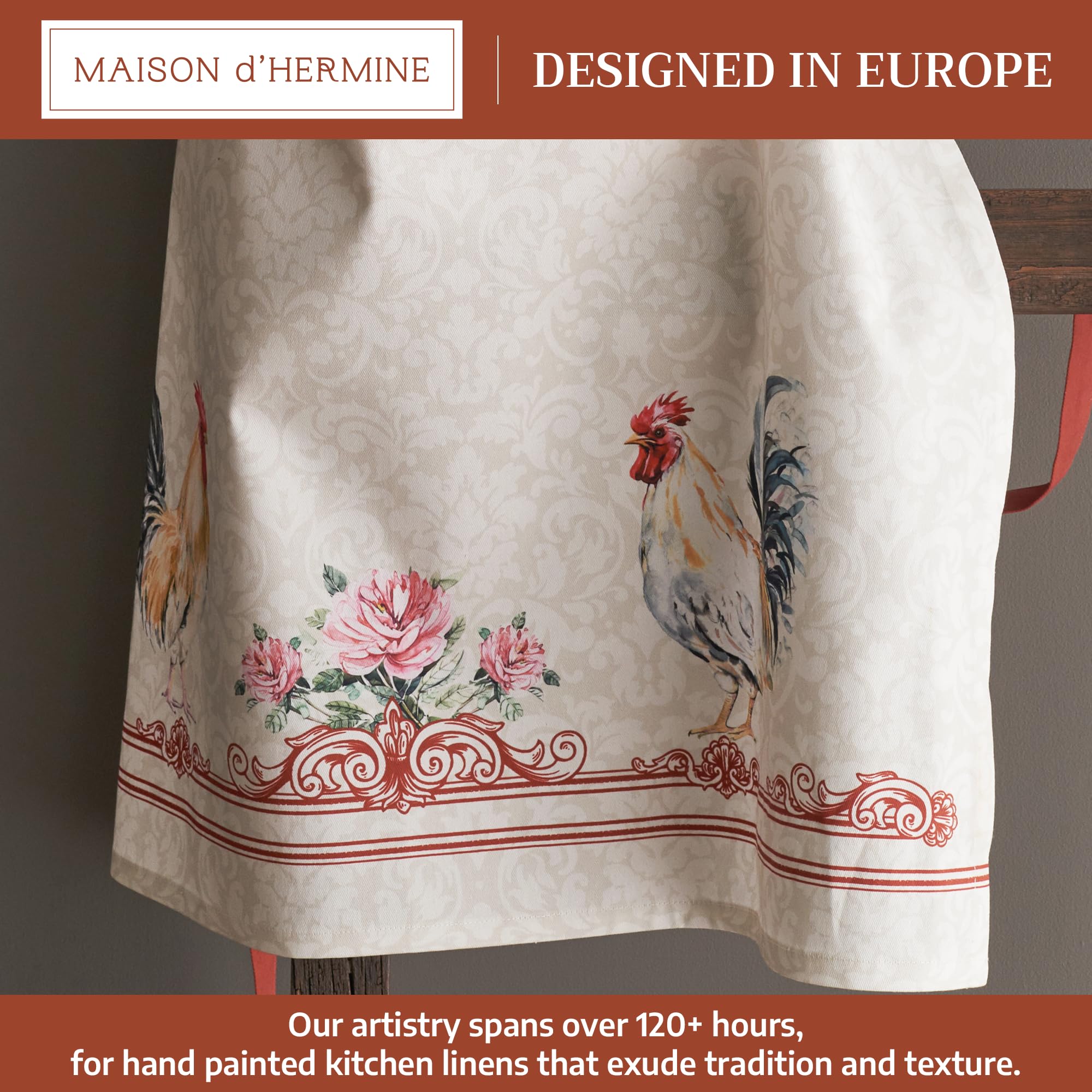 Maison d' Hermine apron pocket close-up storing phone and recipe for convenience