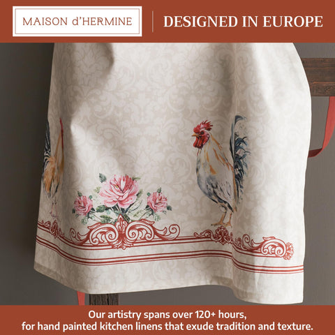 Maison d' Hermine apron pocket close-up storing phone and recipe for convenience