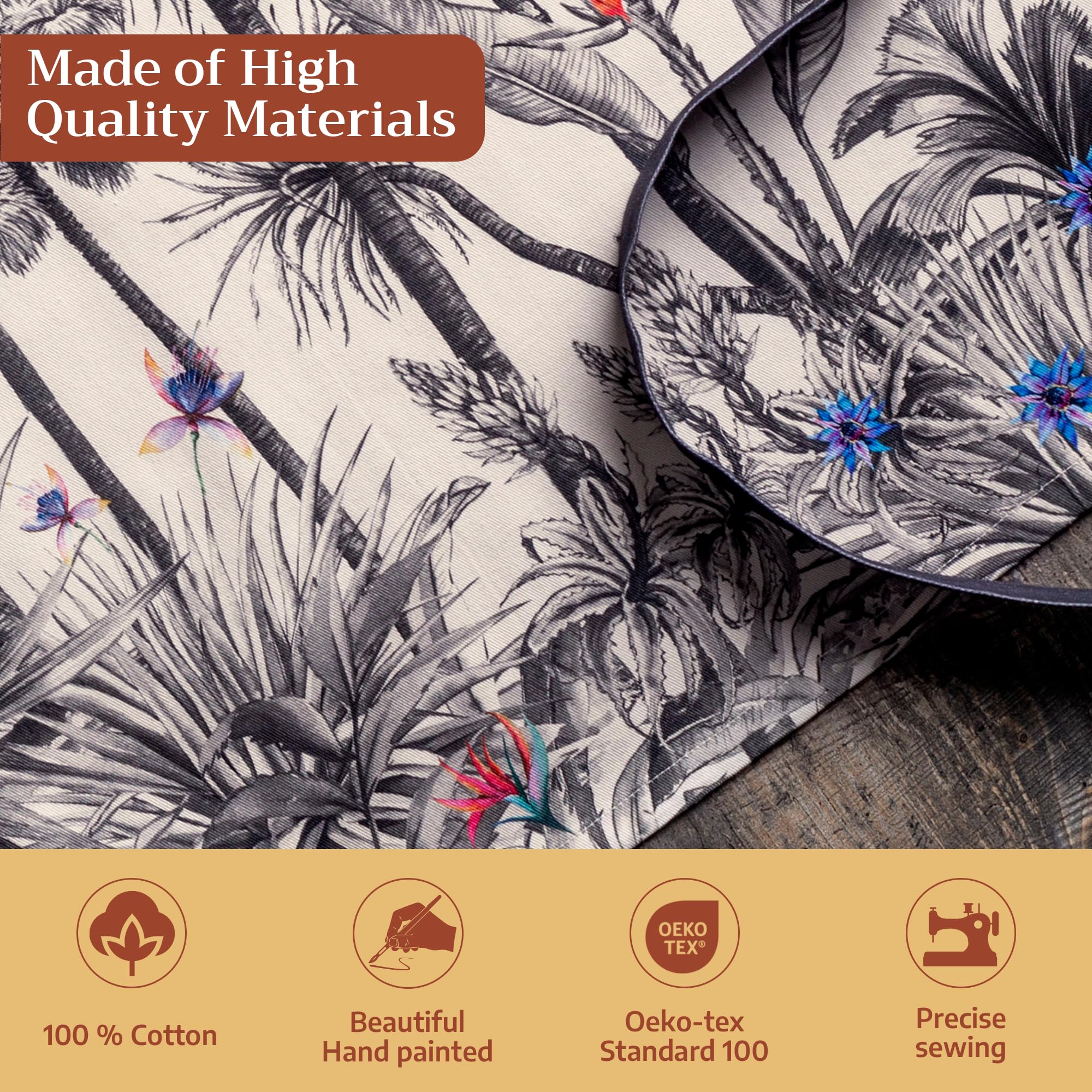 Maison d' Hermine cotton fabric texture close-up, soft breathable comfort for long wear
