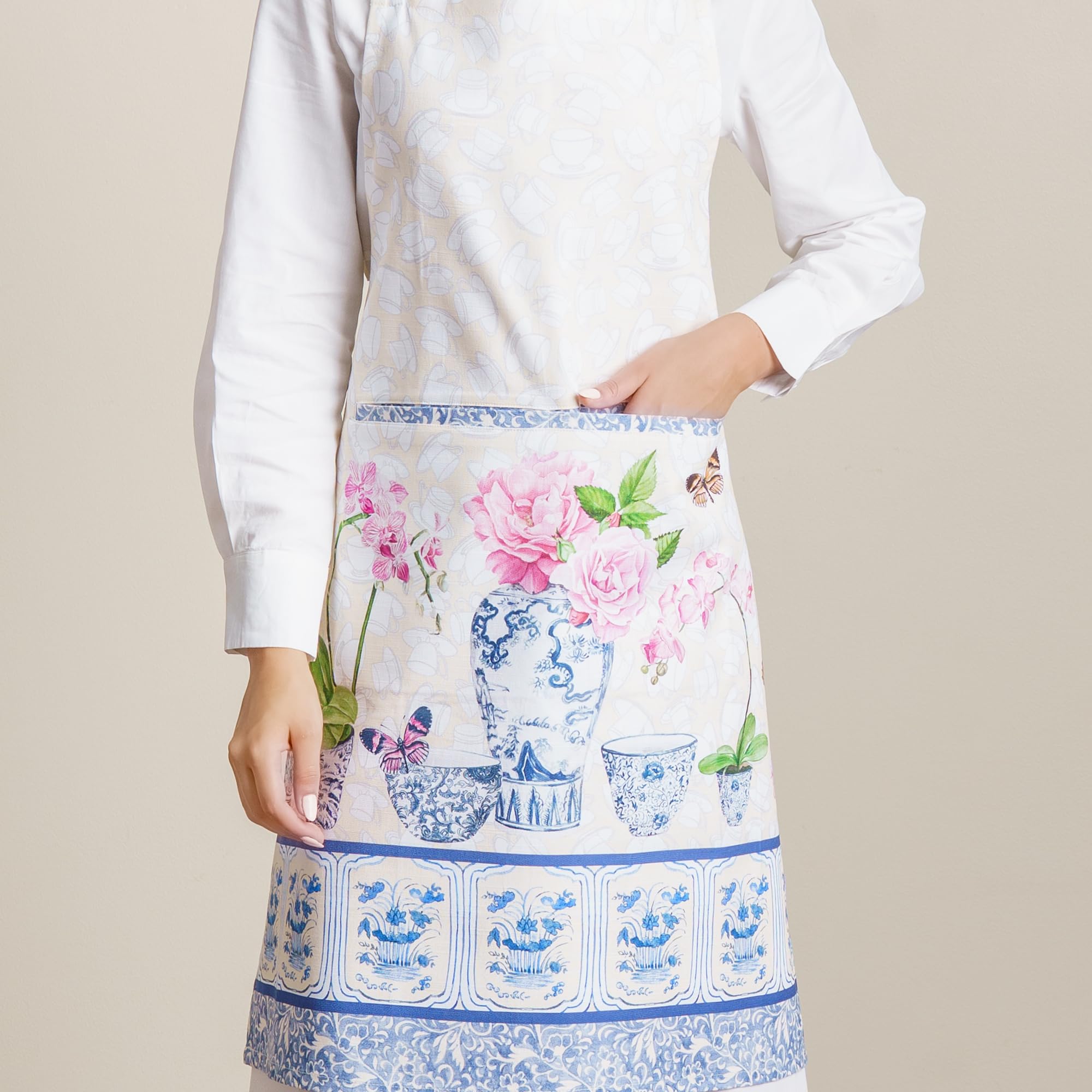 Maison d' Hermine apron folded neatly in packaging highlighting gift-ready presentation