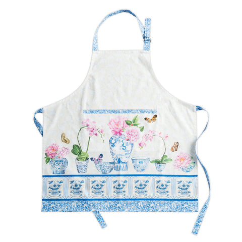 Maison d' Hermine front view apron shows full coverage and stylish pattern