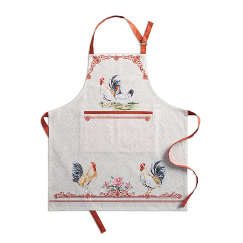 Maison d' Hermine apron front view showing full coverage and elegant pattern benefit