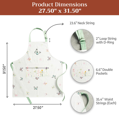 Maison d' Hermine apron worn gardening showing breathable comfort and utility