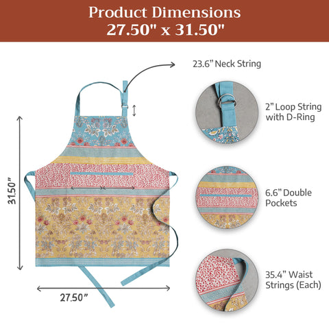 Maison d' Hermine apron worn serving food showcasing professional presentable look