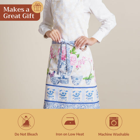 Maison d' Hermine apron long waist ties detail for secure and customizable fastening