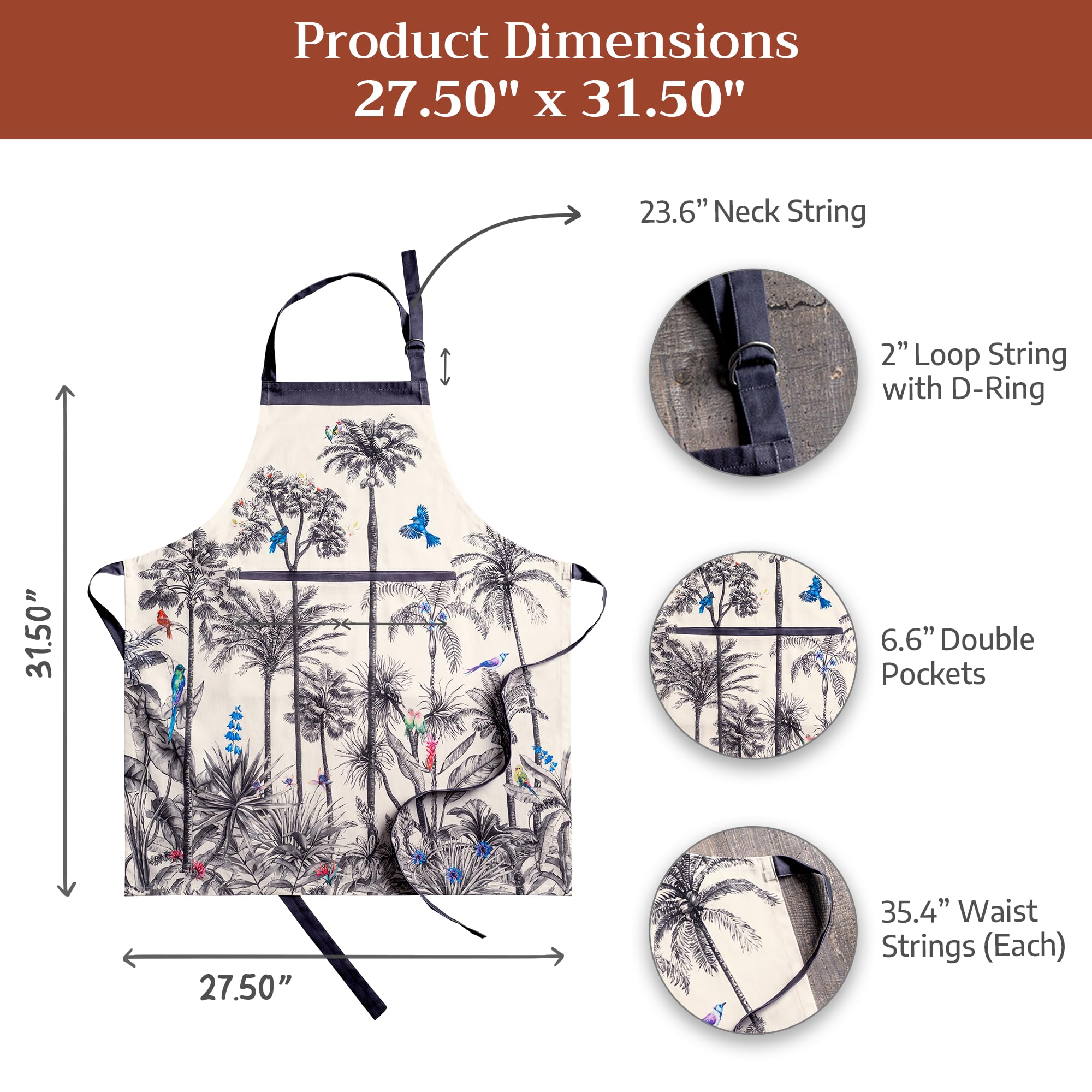 Maison d' Hermine apron in use with baking tools, practical protection during baking