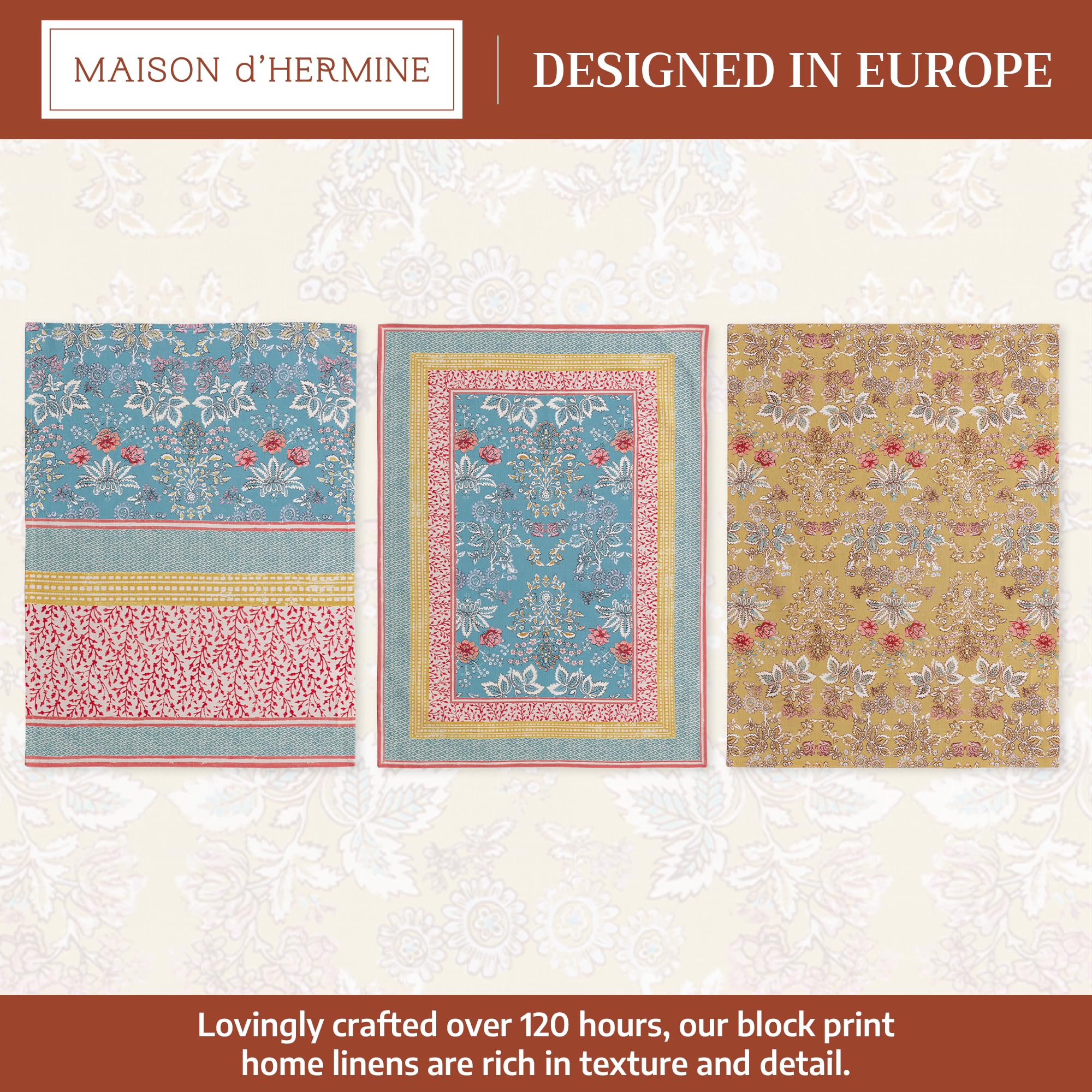 Maison d' Hermine close-up of cotton weave revealing soft, absorbent texture